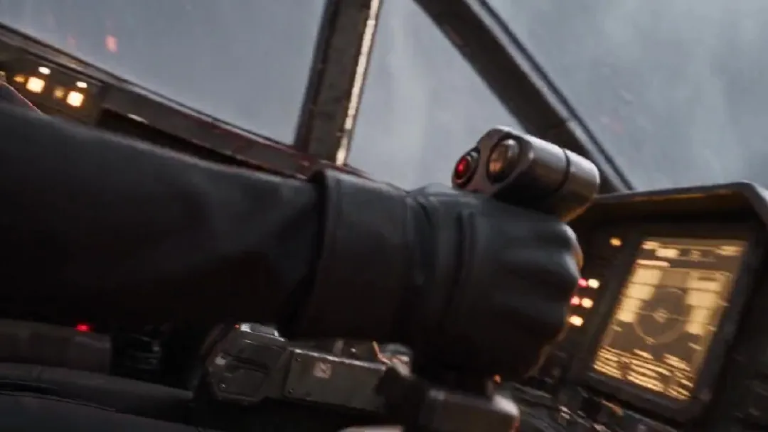 Pilot operating the spacecraft controls