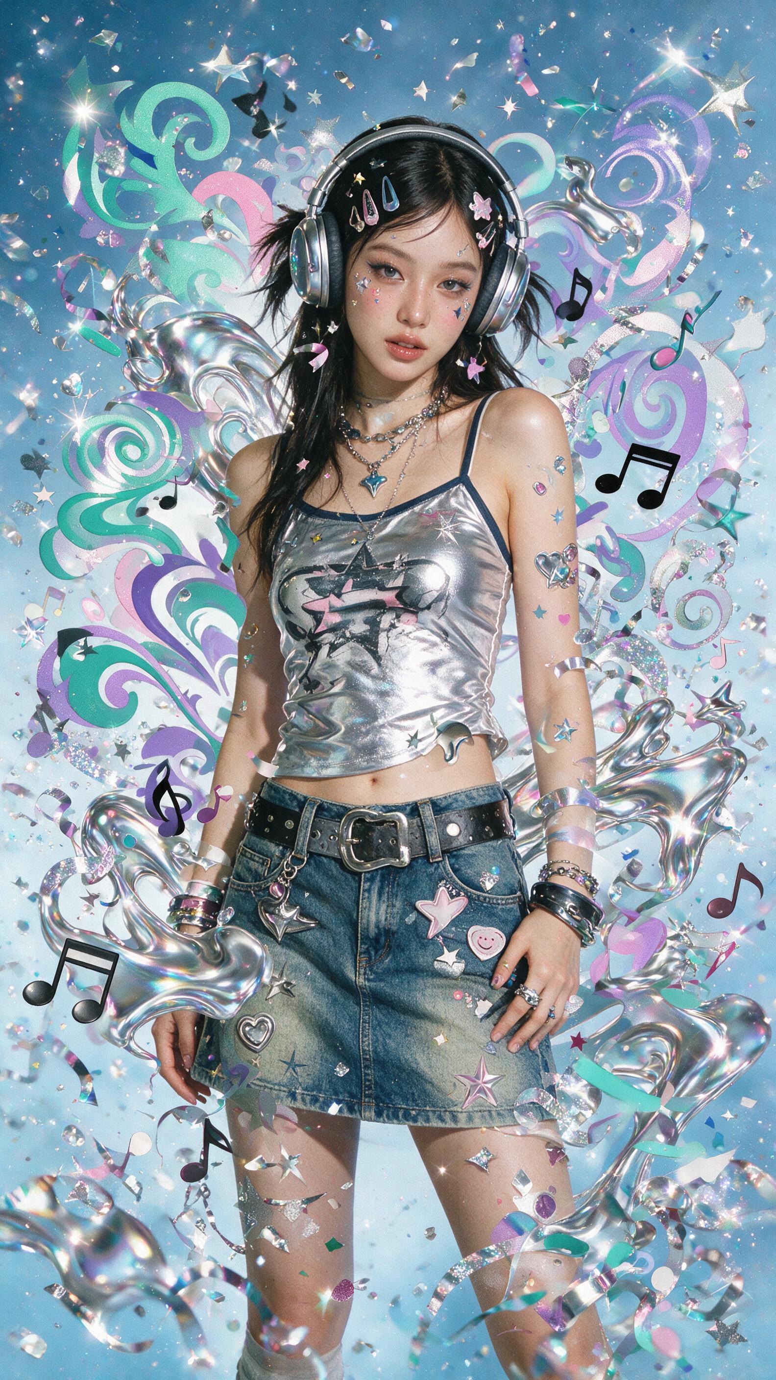Y2K Pop Collage Poster Pro AI Image Template template preview