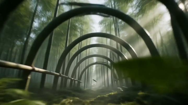 One Take Panda Bamboo Garden Camera Movement Prompt AI Video Template template preview