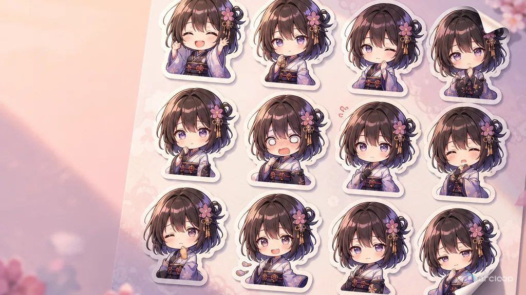 Cómo hacer una hoja completa de stickers de personajes