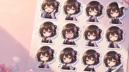 How to Make a Full Sheet of Character Stickers