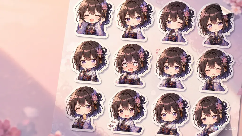 Cómo hacer una hoja completa de stickers de personajes