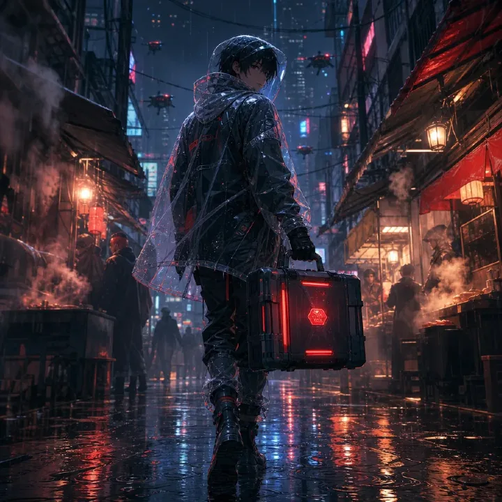 Cyberpunk Alley Night Walk