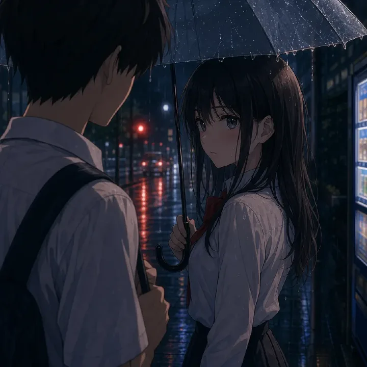 Rainy Night Confession Scene