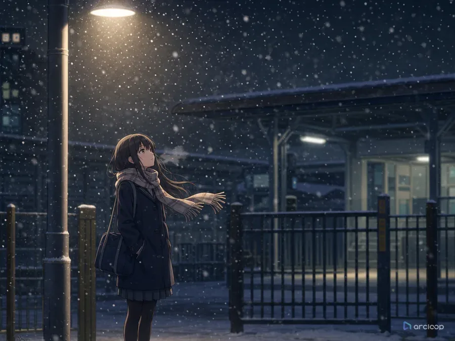 Snowy Waiting Gaze